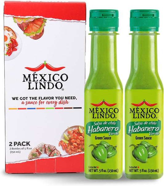 Salsa Habanero Verde 150ml México Lindo | Perfecta para tus comidas | Gluten Free | Kosher | Hecho en México