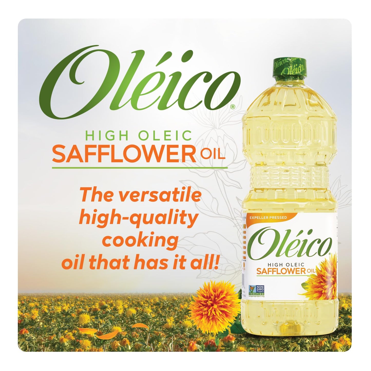 Oléico High Oleic Safflower Oil 32.3 fl oz (Pack of 2)