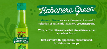 Salsa Habanero Verde 150ml México Lindo | Perfecta para tus comidas | Gluten Free | Kosher | Hecho en México