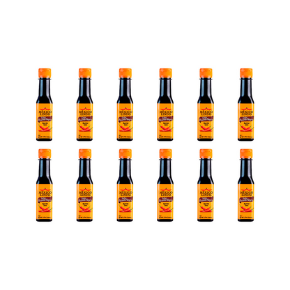 Mexico Lindo Picante Negra Hot Sauce | Light & Spicy | 8,400 Scoville Level | Great with Asian Food, Seafood & Meat | 5 Fl Oz Bottle (Pack of 12)